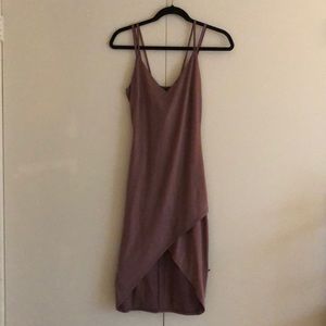Velour mauve blush Windsor wrap mini dress NWT